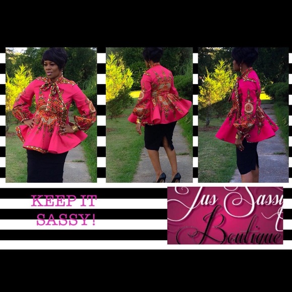 Dashiki Print Blouse - Picture 5 of 8